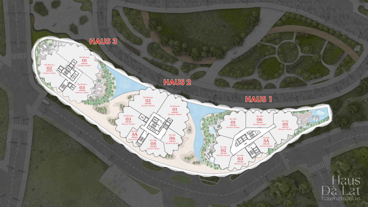 Mặt bằng Haus Đà Lạt