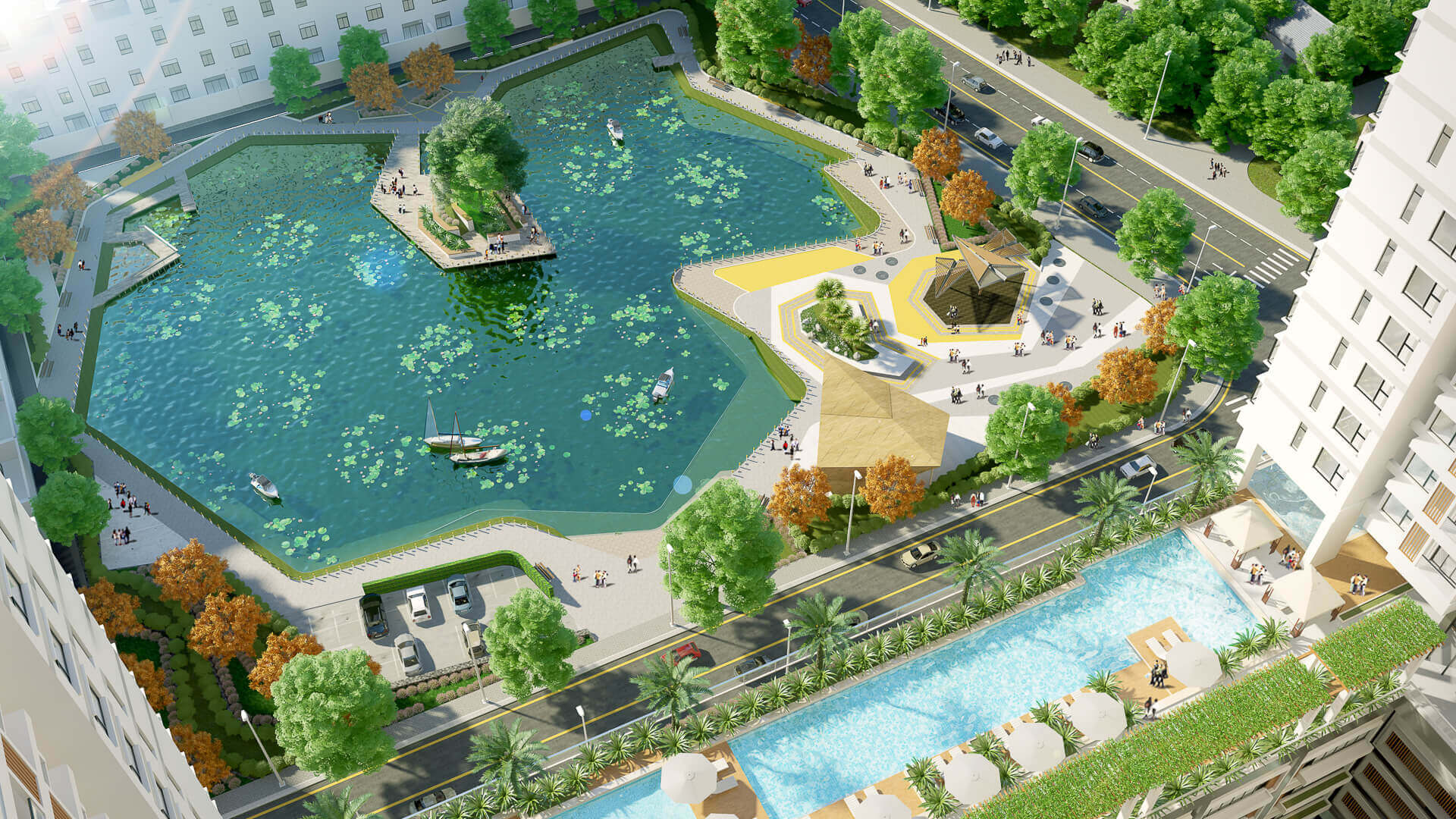 Công viên Luna Park hơn 6000m2 The Peak Garden