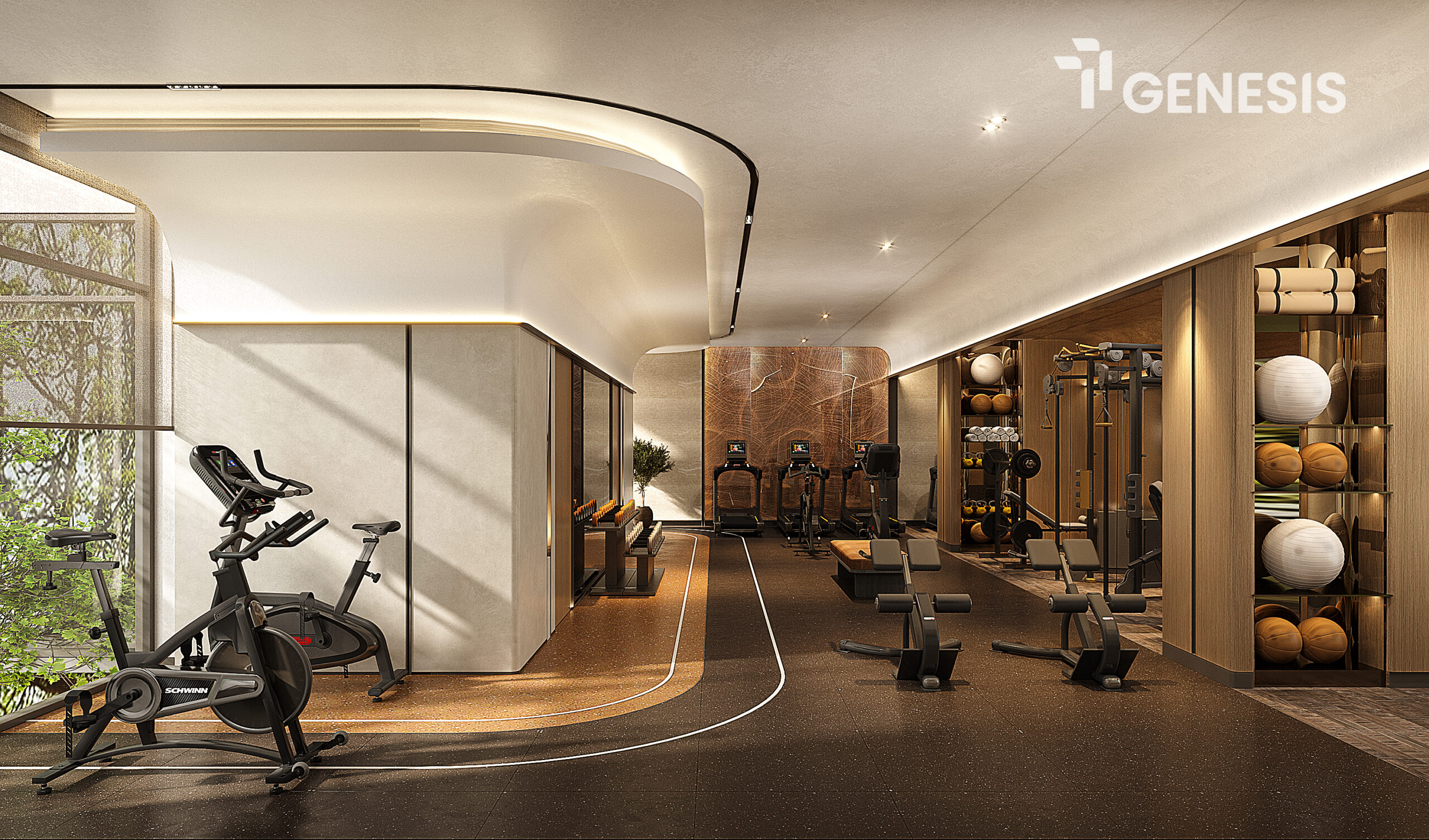 Phòng gym và yoga chuẩn Nhật
