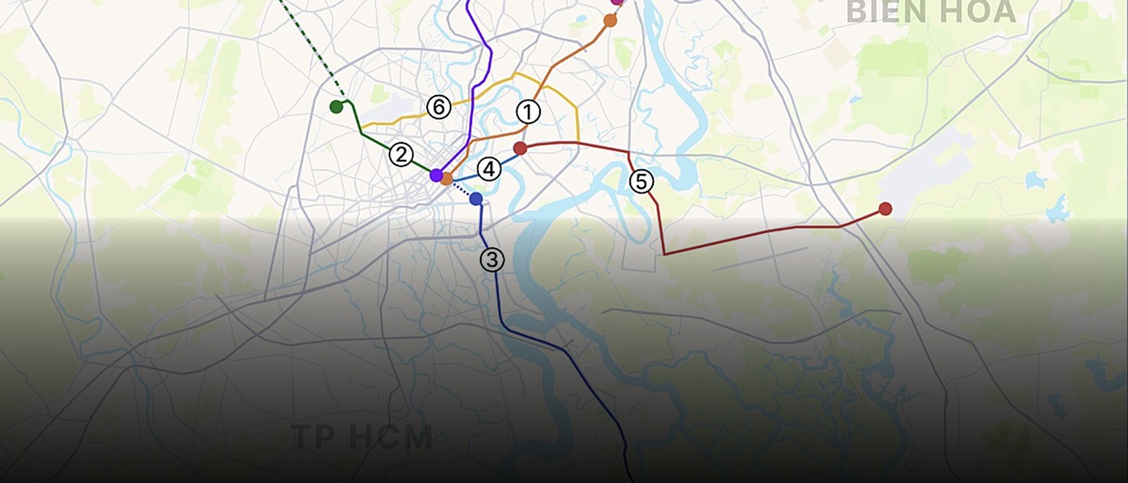 Bản đồ mạng lưới metro TP HCM dự kiến đến năm 2030