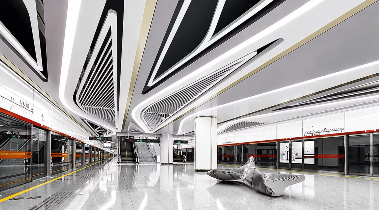 Phối cảnh ga ngầm Tao Đàn của tuyến metro số 2 Bến Thành – Tham Lương